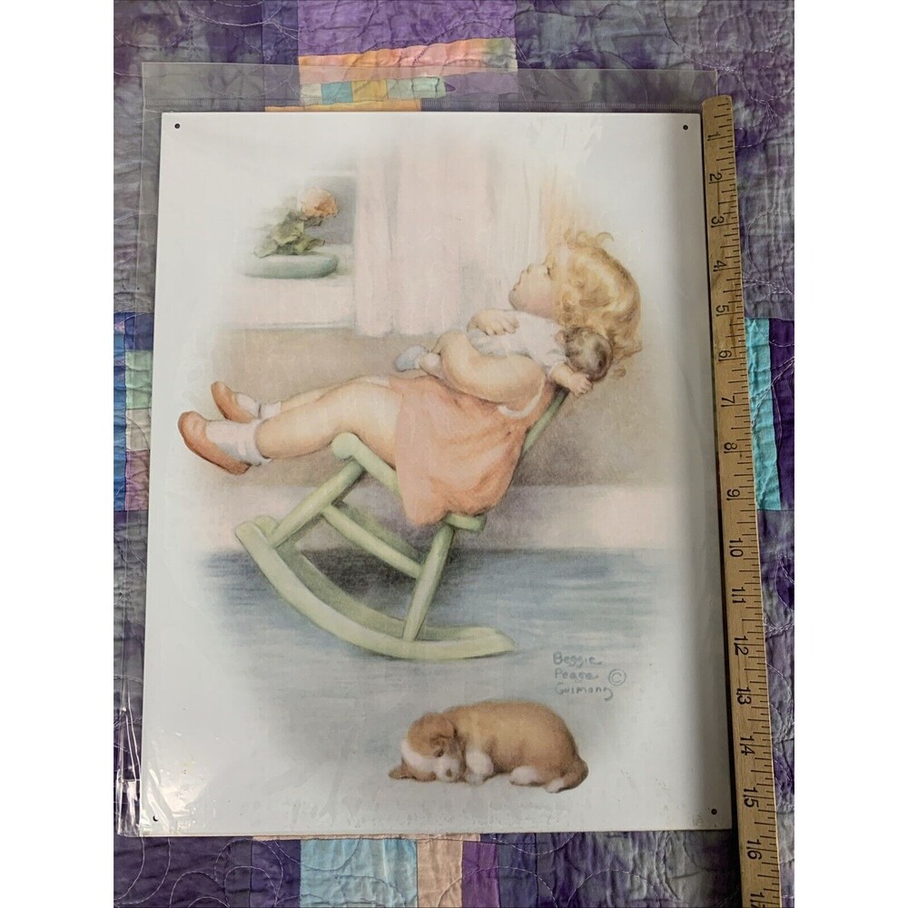 Daughter Mother Doll Art Metal 12.5x16 Sign Wall Decor Play Room Toys - Picture 2 of 3